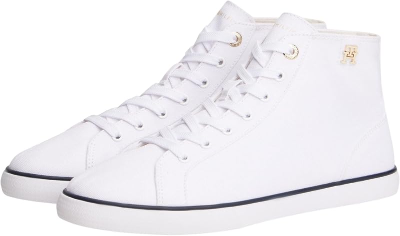 Haut Taille mi-Haute Th Chic Low Profile Mid Cut FW0FW09356 pour Femme, Blanc (Blanc), 38 — photo 3 sur 5
