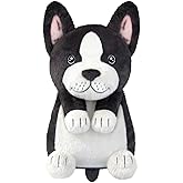 French Bulldog Microwave Heating Pad for Belly, Neck & Shoulders, Heated Stuffed Animal with Moist Heat, Removable Plush Cover, Unscented Natural Fill, Adorable Surprise Present, 6.4" x 10.6", 1.5 lb