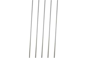 TA-VIGOR 5pcs Stainless Steel Rods 4mm x 300mm, Solid Stainless Steel Round Bars Metal Rods for DIY Craft Car Helicopter Airplane Model