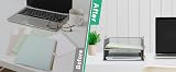 EXERZ 2 Pack Letter Trays Stackable Paper Sorter Desk Organiser SILVER view 5