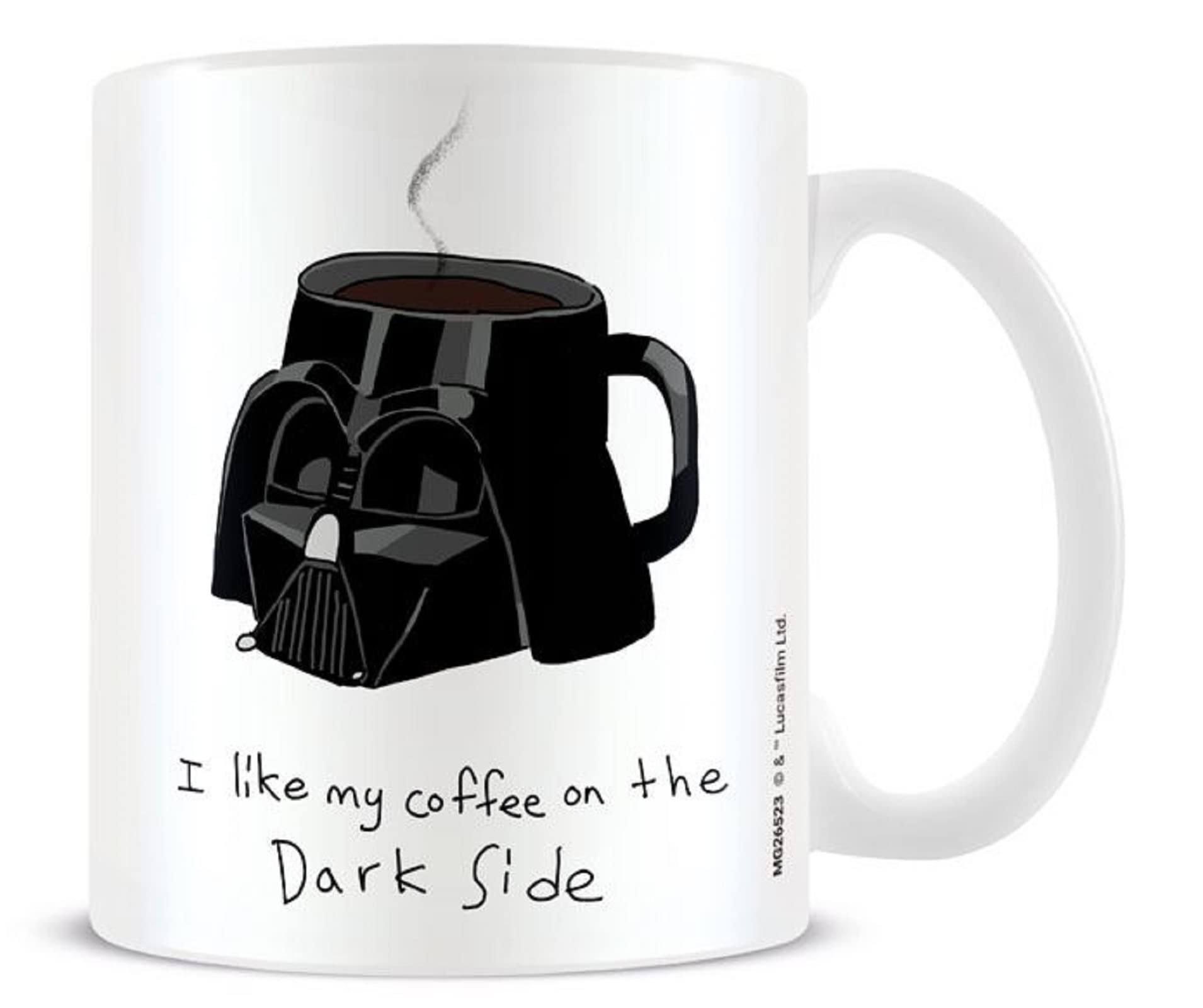 Pyramid International Wars Darth Vader Ceramic Mug in Presentation Gift Box (Dark Side Coffee Design) 11oz Ceramic Mug - Official Merchandise MG26523, Black
