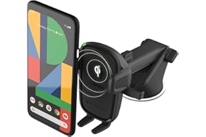 iOttie Car Charger Easy One Touch Wireless 2 Qi Charging Dashboard Phone Mount for iPhone, Samsung Galaxy, Huawei, LG, Smartphones