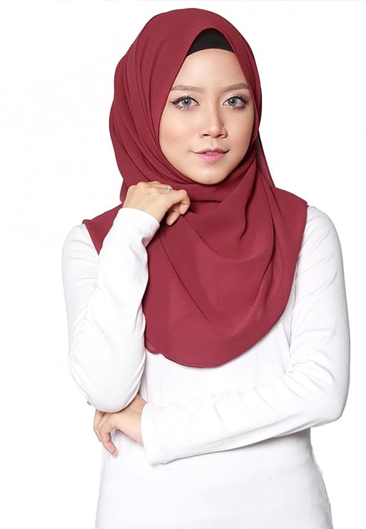 Lina & Lily Chiffon Hijab Mit Ninja-Unterkappe - Elegant & Praktisch Für Muslimische Frauen