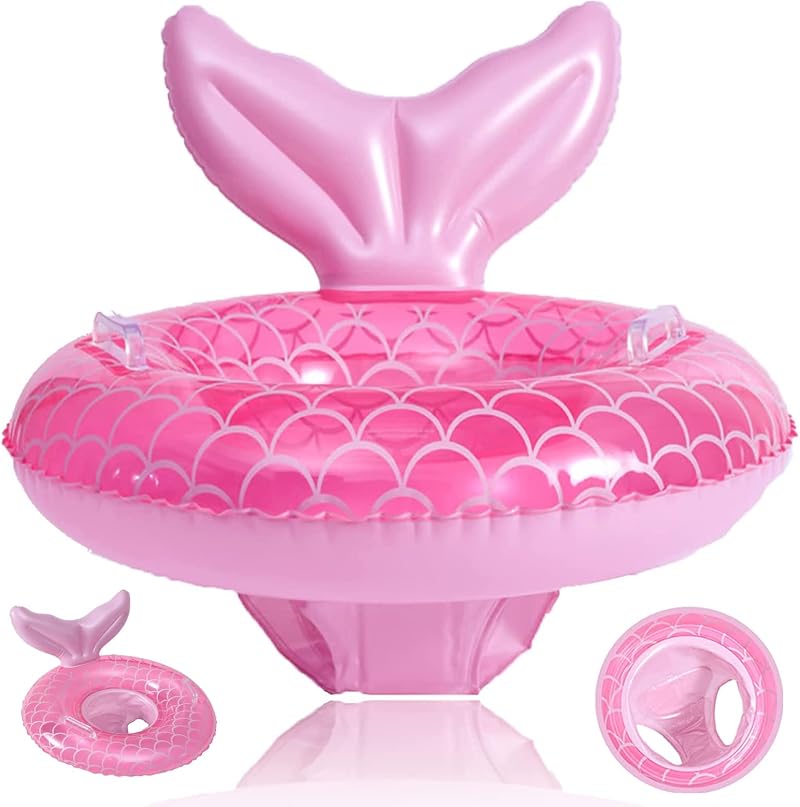 Pipihome Baby Swimming Float with Seat and Handles 0-36 Months Mermaid Design