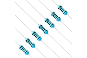 Chanzon 100pcs 1K 1000 Ω ohm Resistor 1/4W (0.25W) Metal Film Fixed Resistor 0.01 ±1% Tolerance 1KR MF Through Hole Resistors Current Limiting Rohs Certificated