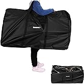 SUNELFFY 27.5 inch Bike Travel Bag Case Fits 27.5 inch or Below MTB Road Bikes Transport Carrying Case Folding Bike Bag for Air,Train Travel Bicycle