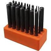 NEIKO 02621A Transfer Punch Set with Premium Heat-Treated Alloy Steel Punches, Hole-Punch Set, Punch Sizes 3/32" to 1/2", 28-Piece Kit