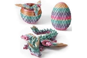 SHYHAND Dragon Egg 3D Printed Dragon Egg Articulated Dragon Crystal Dragon with Dragon Egg Fidget Dragon Egg Toy Executive Desk Toys Adults Fidget Dragon Toys