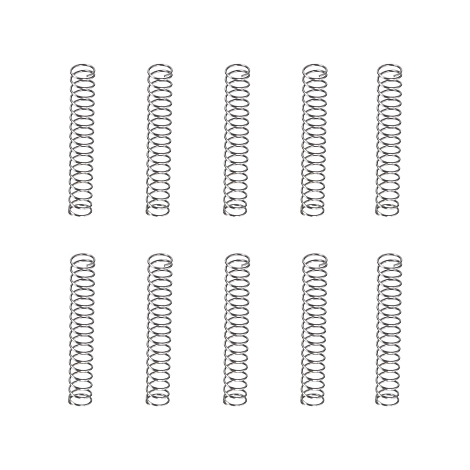 DTGN 0.6x6x40mm(DxODxL) Compression Spring - 10Pack - Good for Machinery - Spring Steel Extension Spring - Gray