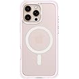 ORNARTO Air Case for iPhone 16 Pro Max Clear, Compatible with MagSafe, Military-Grade Drop Protection Cover with Built-in Air-Pink