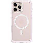 ORNARTO Air Case for iPhone 16 Pro Max Clear, Compatible with MagSafe, Military-Grade Drop Protection Cover with Built-in Air-Pink