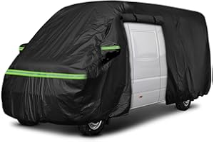 Gpaentsn Waterproof Class B RV High Top Van Cover for up to 22.8ft (274.5 inch) 2002-2023 LWB Sprinter Van, Minibus, Travel Trailer Camper Cover, Windproof Side-Straps Anti-UV Water-Resistance