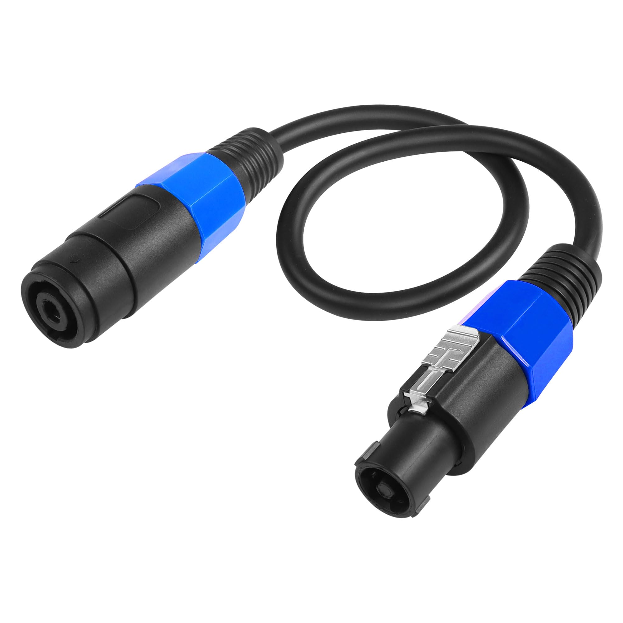 CERRXIAN Speakon Extension Cable, Speakon Male to Female Wire Audio Cord with Twist Lock, for Loudspeaker, Amplifier, DJ Stage (0.5M/1.6FT)