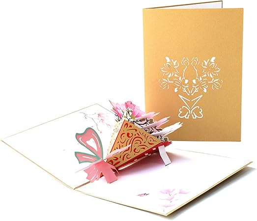 Amazon Yyshop グリーティングカード メッセージカード 3d ポップアップカード 誕生日カード 感謝状 お祝いカード 母の日 父の日 プレゼント 見舞いカード 封筒付き グリーティングカード 文房具 オフィス用品