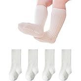 Zumou Toddler Knee High Socks Non Slip Anti Skid Baby Boy Girls Seamless Long Stockings