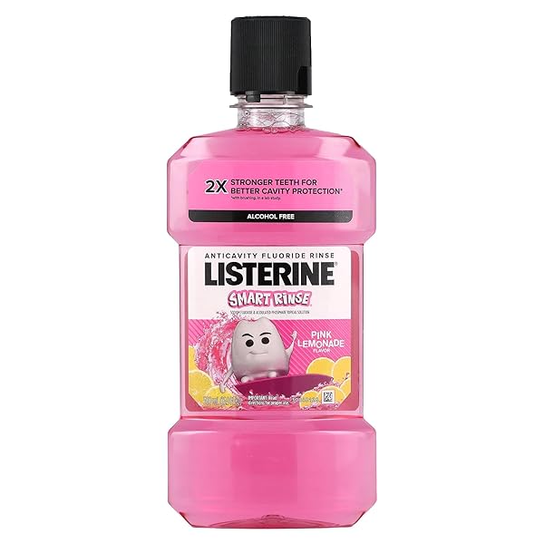 LISTERINE SMART RINSE KIDS FLUORIDE ANTICAVITY MOUTHWASH, PINK...