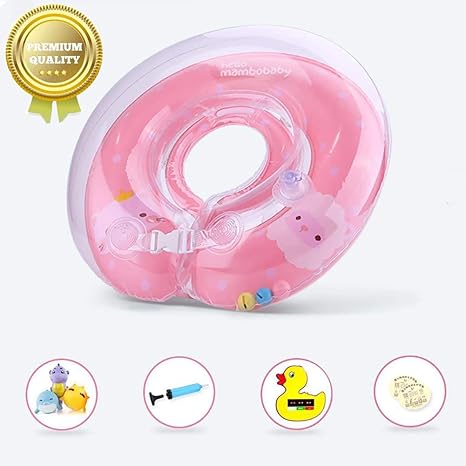 Apig Rosa Salvagente Bambini Di Doppio Airbag Galleggiante Collo Ispessita Regolabile Per Bambini 0 3 Mesi Epuipo Piscina Per Bambini Appena Nati Amazon It Sport E Tempo Libero