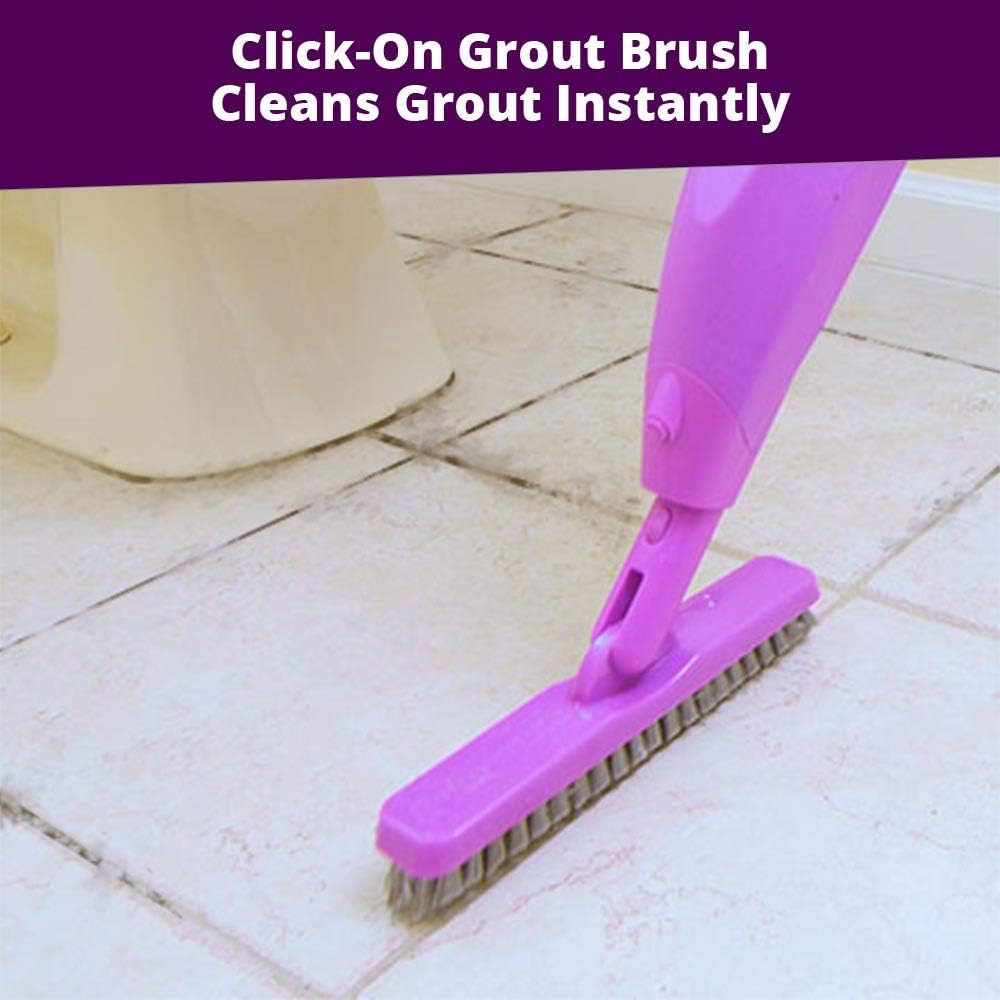 Rejuvenate Click N Clean Multi-Surface Spray Mop System Complete Bundle Includes Free Click-On Pro Grade Grout Brush 1 x 32oz No-Bucket Floor Cleaner (bundle with 3 reusable microfiber pads): Health & Personal Care