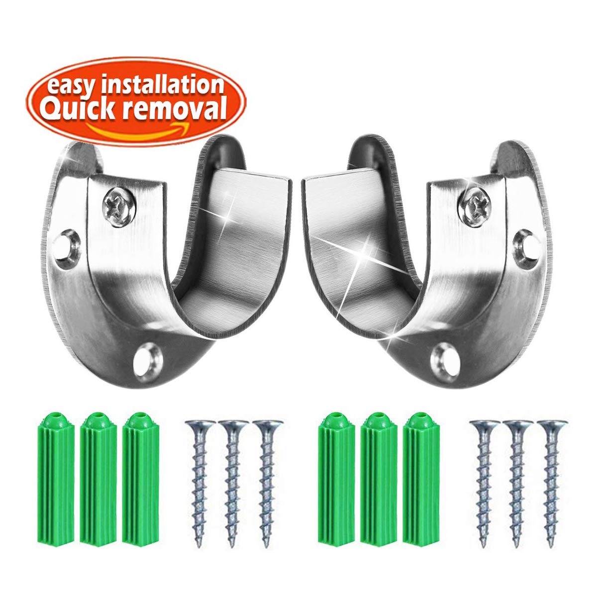 Best curtain rod brackets for pot rack