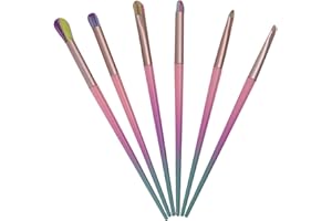 6 Piece Makeup Brushes Set, Professional Eyeshadow Brush Soft Bristles Pastel Gradient Handle for Eyeshadow, Foundation, Cont
