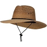 Men's Palm Braid Large Brim Fedora Hat
