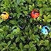 Juegoal Outdoor Metal Wall Art Ladybug Sculpture, Rustic Garden Decor Hanging for Patio, Fences, Porches Decoration, 4 Pack