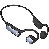 Kids Bluetooth Headphones, Wireless Kids Earbuds with 85dB Volume Limit, Bluetooth5.3, Air Conduction Open-Ear Headphones, 20-Hour Playtime, with Built-in Mic for Toddlers, Boys and Girl (Black)