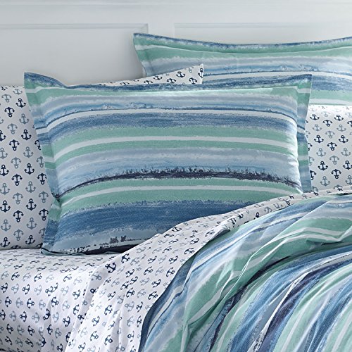 Poppy & Fritz 220834 Alex Cotton Duvet Cover Set, Twin, Blue