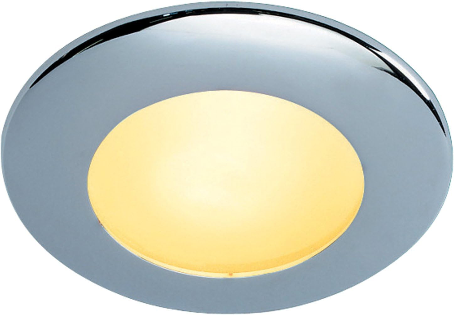 Firstlight Products Sonar Bathroom Downlight, Metal, GY6.35, Frosted Glass