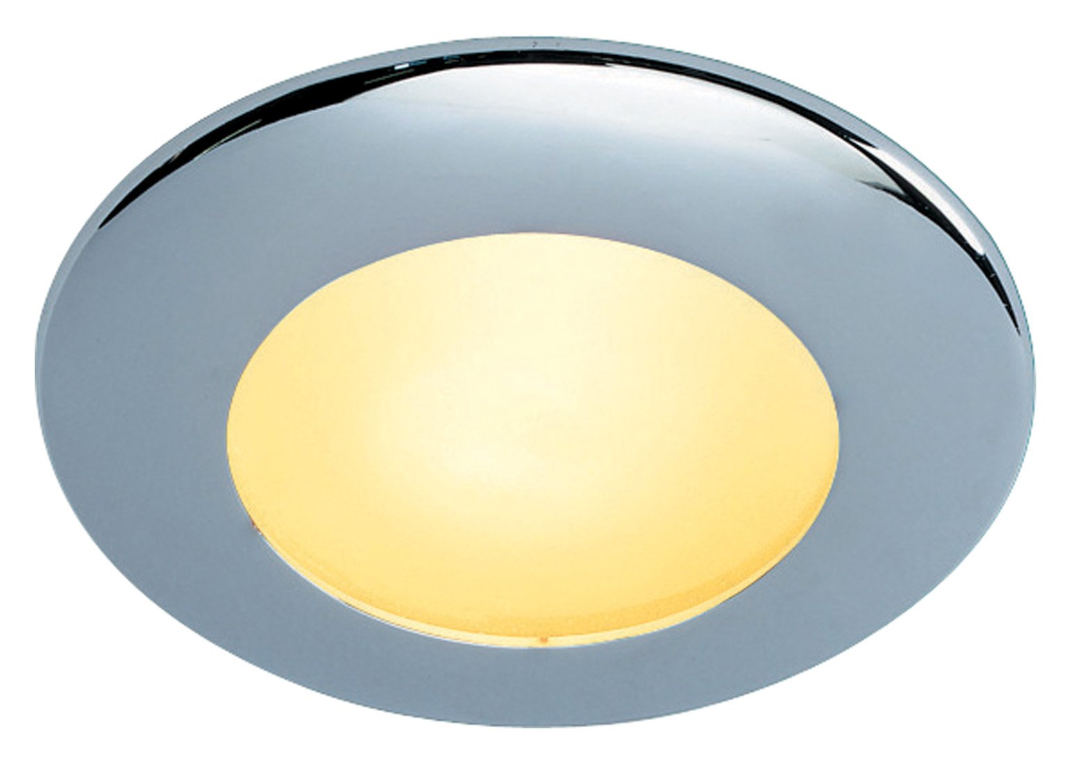 Firstlight Products Sonar Bathroom Downlight, Metal, GY6.35, Frosted Glass