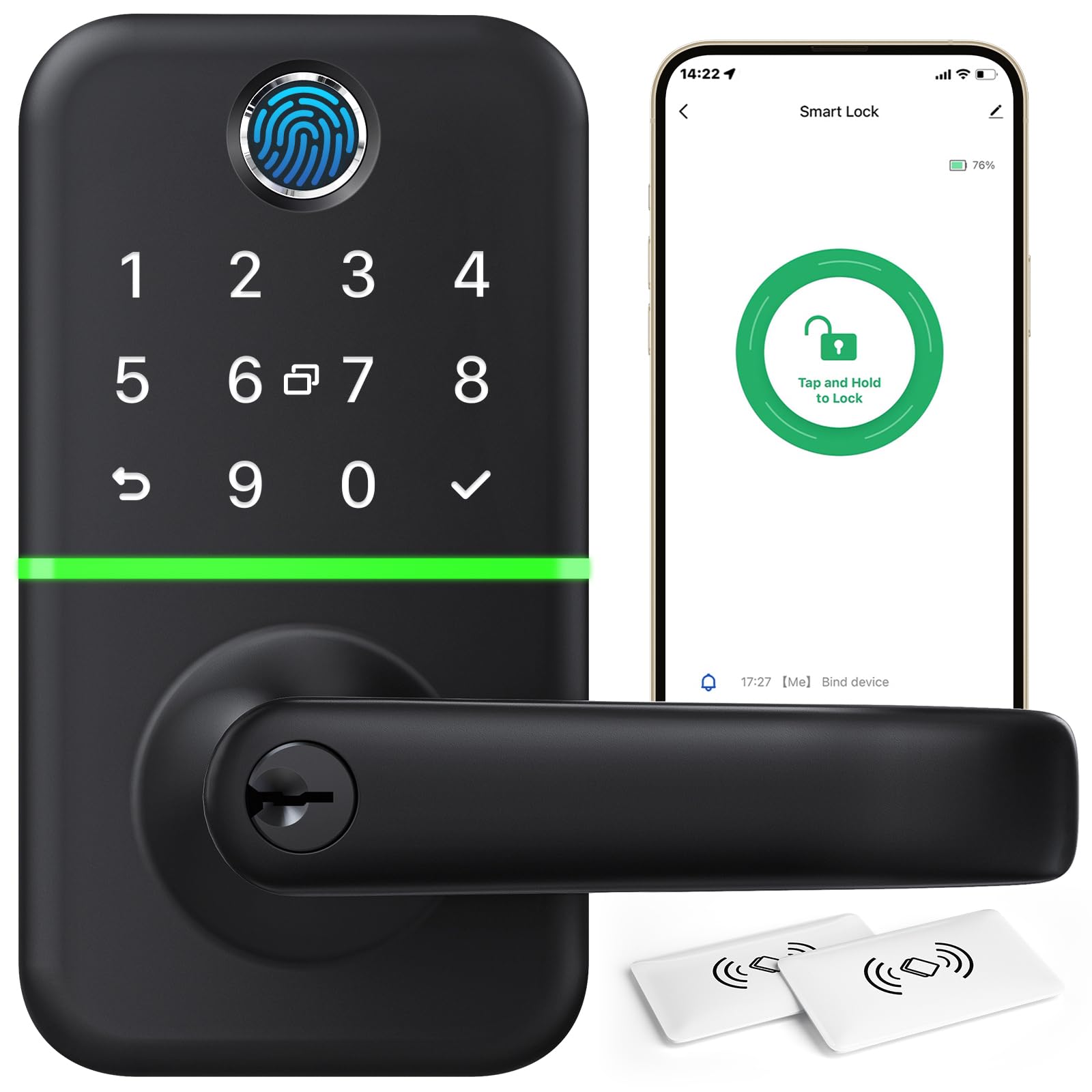 Keypad Smart Door Lock with Handle Kucacci Keyless Entry Door Lock