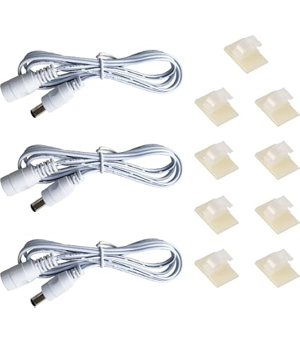 Litever 2-Wege-Stromverteiler Y-Form – Für LED-Beleuchtungsset LL-029, 22 AWG Flachkabel