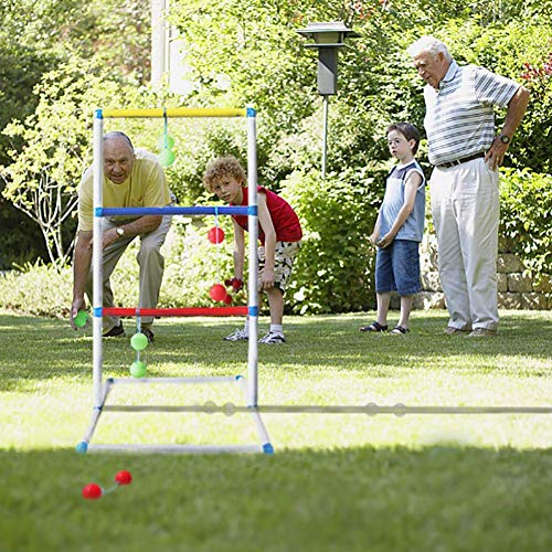 yoptote Ladder Golf Ball Set for Kids Ladder Toss Toy with 6 Bolas, Suitable for Camping Party Outdoor Yard Game, Easy Assemble - Thumbnail 2