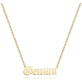 Aimber 18K Gold Plated Astrology Necklace for Women Jewelry,12 Zodiac Pendant Horoscope Constellations Necklace
