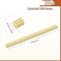 uxcell 1 Pcs 19/32"(15mm) Dia Brass Solid Round