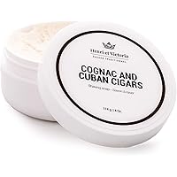 Henri et Victoria Traditional Shaving Soap For Men | Cognac and Cuban Cigars Fragrance | Smooth Shave, Lathers Up Nicely, Lon