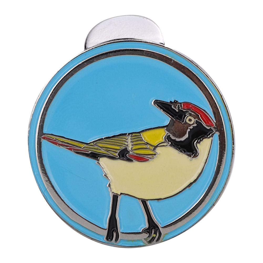 Hat Clip, Metal Magnetic Ball Marker Holder Visor Clip Ball Marker Accessory Multiple Patterns(Blue Bird) Leisure Sport