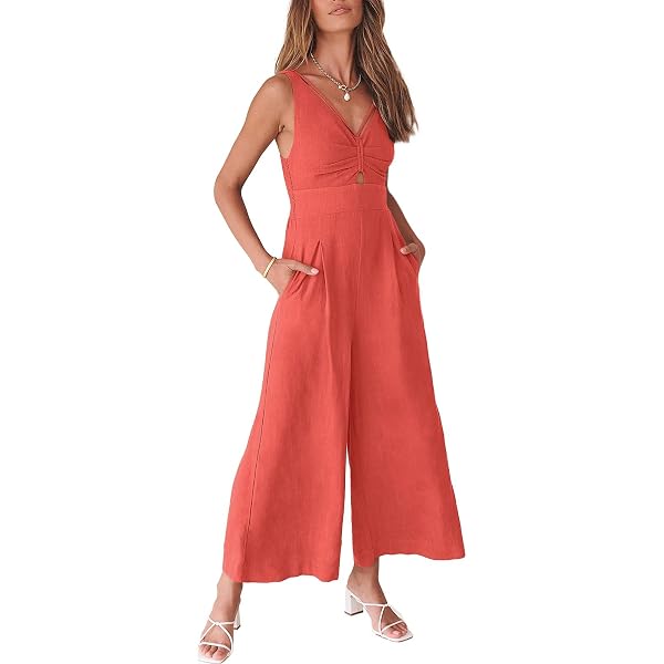 CAIYLAI Overl Largo Suelto Mujer – Verano Casual Sin Mangas Con Botones Y Tirantes, Algodón Y Lino, Tallas Grandes Hasta 5XL, Bolsillos