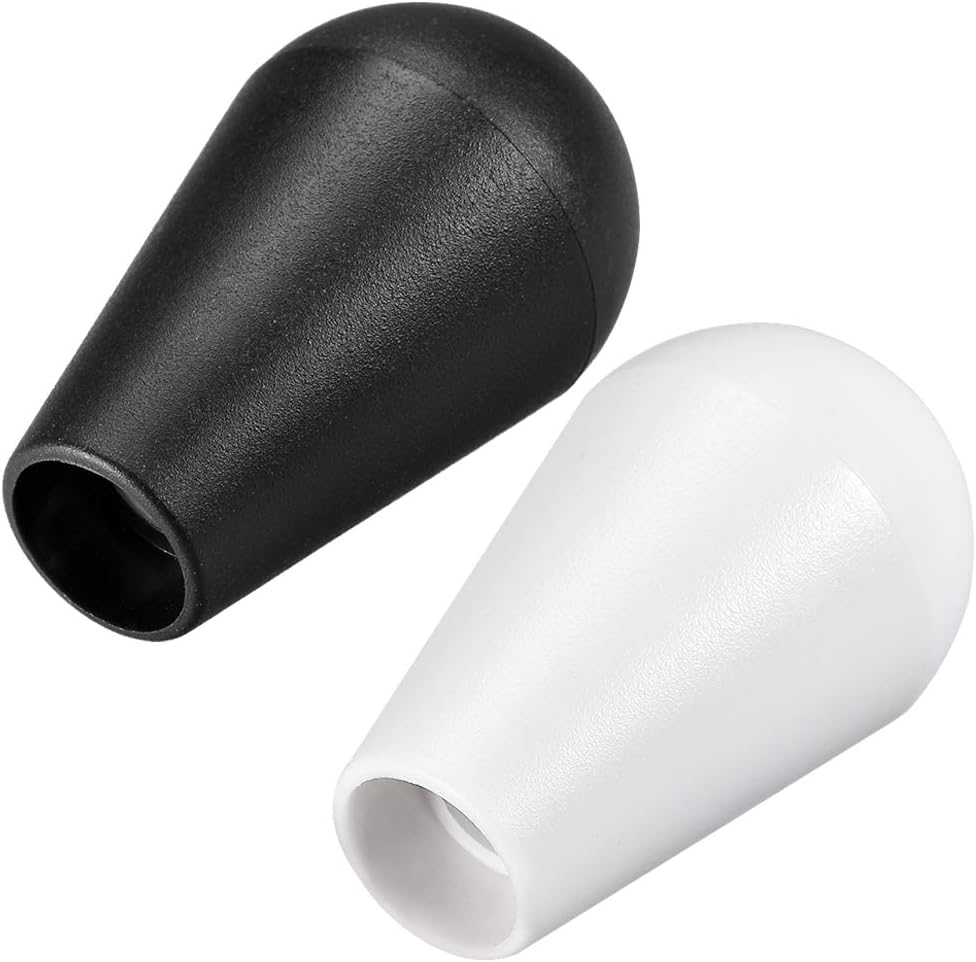 sourcing map Ellipse Oval Joystick Head Rocker Ball Top Handle Arcade Game DIY Parts Replacement White Black 2Pcs - Image 4
