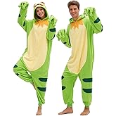 vavalad Adult Onesie Pajama Cosplay Halloween Christmas Custume for Women Men Teens, Green