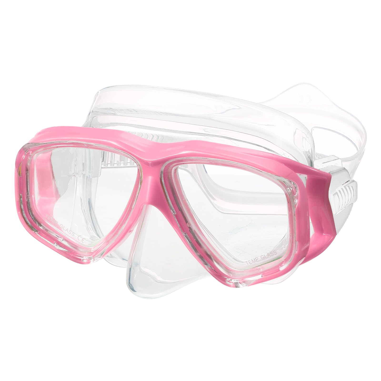 PATIKIL Swim Goggles with Nose Cover, Silicone Scuba Diving Mask Anti-Fog Snorkel Dive Goggles Snorkeling Dive Mask Gear for Youth Junior Adult Scuba Diving, Pink