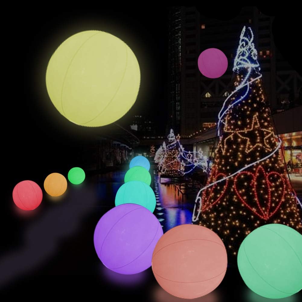 Pool Toys Light Up Pool Floats LED Beach Ball Volleyball 16 Colors Glow Ball 16'' Inflatable Floating Ball with Remote , The Dark Party Indoor Outdoor Decorations Birthday Gift for Kids and Adult: Sports & Outdoors