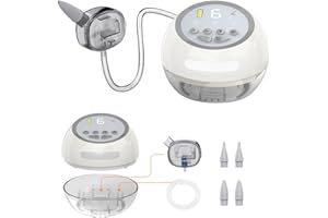 AULOFEE Baby Nasal Aspirator, Hospital Grade, 75 kPa, Large Flow Electric Nose Suction for Baby, 4-in-1 Booger Sucker with White Noise & Night Light, Safe Nose Sucker for Toddlers and Infants, Grey