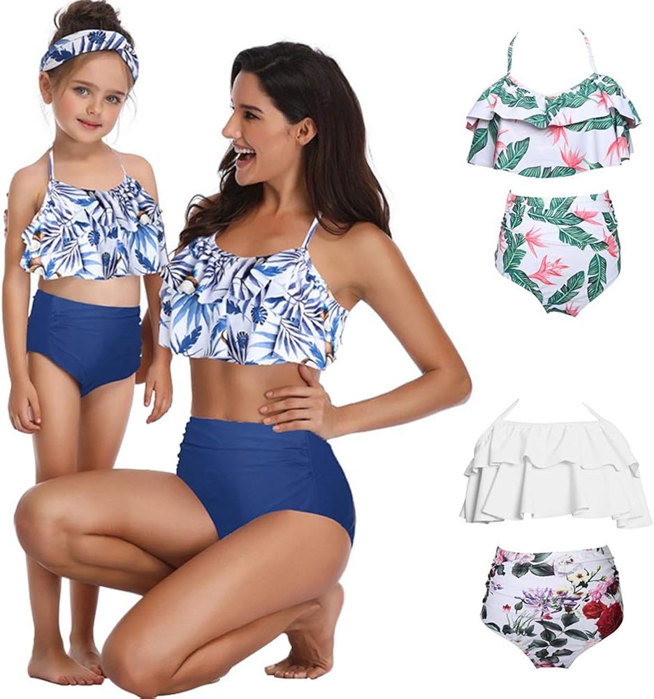 tankini top and high waisted bottoms