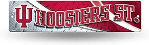 NCAA Rico Industries 16-Inch Plastic Street Sign Décor, Indiana Hoosiers
