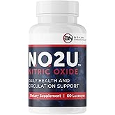 NO2U Bryan NITRICEUTICALS - Natural Nitric Oxide Supplements for Men & Women - Promotes Blood Circulation, Oxygen & Nutrient Delivery, Daily Wellness Support - No Gluten or Dairy - 60 Vegan Lozenges