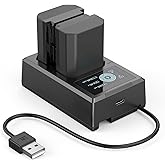 SMALLRIG Replacement Camera Battery Charger Set for NP-FZ100 A7 IV, A7R V, A7S III, Double Slot Battery Charger for Sony A7R IV, A7R III, A7 III, A7C, FX3, FX30, A6600, A6700, ZV-E1, A1, A9