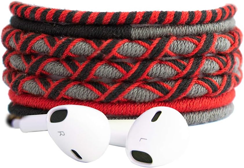 Crossloop Designer Series 3.5mm Universal in-Ear Headphones with Mic and Volume Control (Red & Black)
