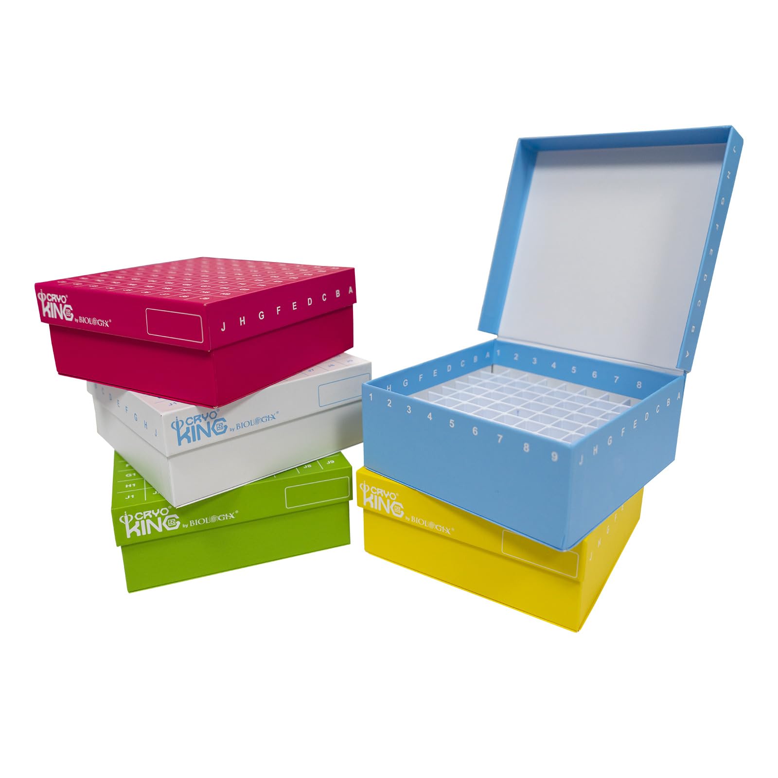 CryoKING 2 Inch 81-Well Cryo Boxes, Assorted