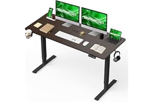 MotionGrey - 55 x 24Inch Electric Motor Height Adjustable Standing Desk, Ergonomic Stand Up Desk, Adjustable Computer Sit Sta